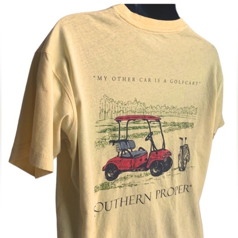 Southern Proper‎ Since 2005 yellow graphic men’s t-shirt for golf fanatic, small